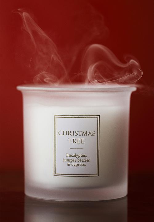 H&M - Small scented candle - white christmas tree