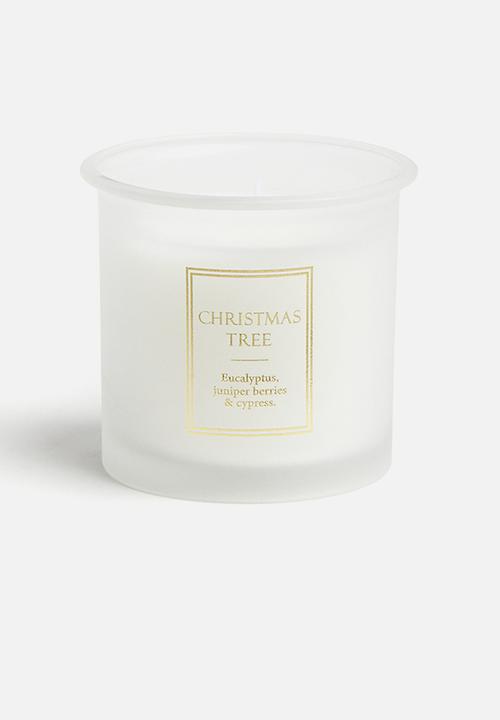H&M - Small scented candle - white christmas tree