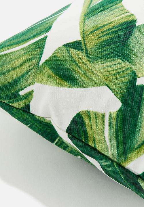 H&M - Outdoor cushion cover - light beige leaves