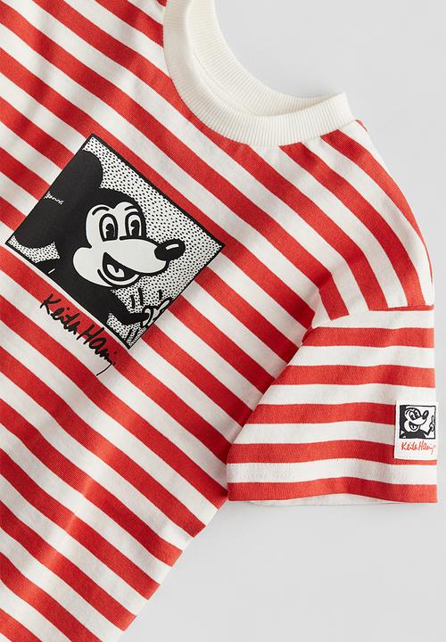 H&M - Keith Haring X H&M:  Printed T-shirt - cream/striped