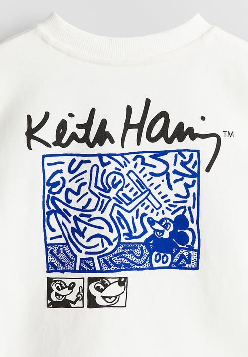 H&M - Keith Haring X H&M:  Printed T-shirt - white