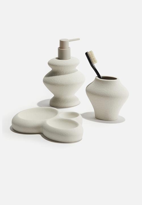 H&M - Stoneware toothbrush mug - white