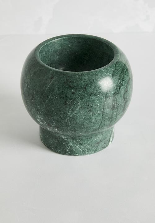 Sixth Floor - Pru marble pestle & mortar - green