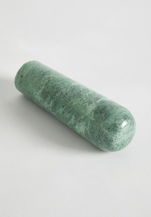 Sixth Floor - Pru marble pestle & mortar - green