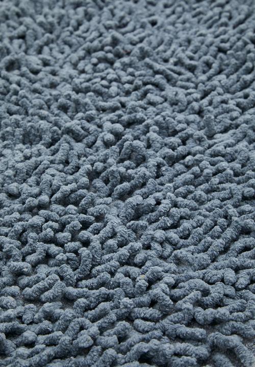 Bathroom Solutions - Shaggy Bathroom Mat Cotton - Blue