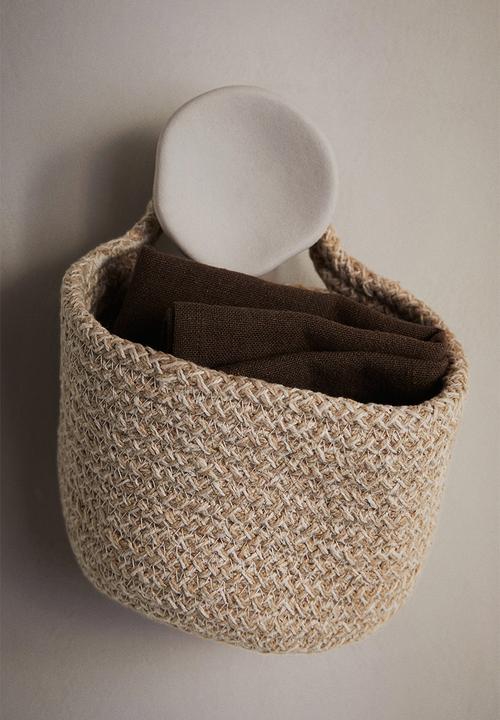 H&M - Extra-small cotton storage basket - light beige