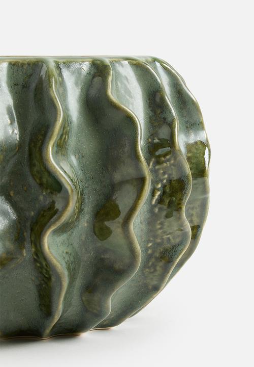 H&M - Stoneware plant pot - green