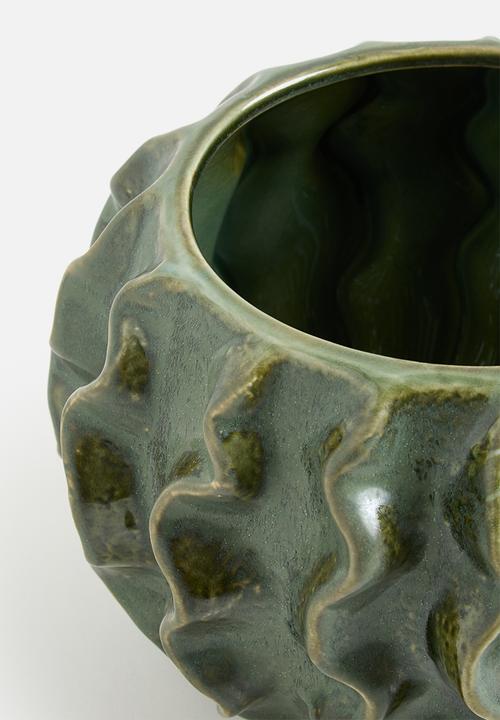 H&M - Stoneware plant pot - green