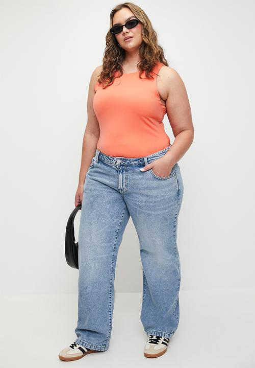 Cotton On - Plus Low Rise Straight Jean - Bells Blue