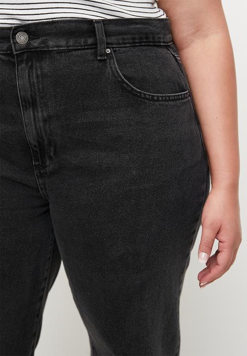 Cotton On - Plus Straight Crop Jean - Graphite Black