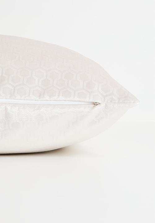 Sixth Floor - Geo velvet cushion cover - Grey