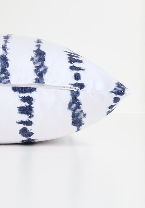 Sixth Floor - Squiggle cushion cover - white & blue