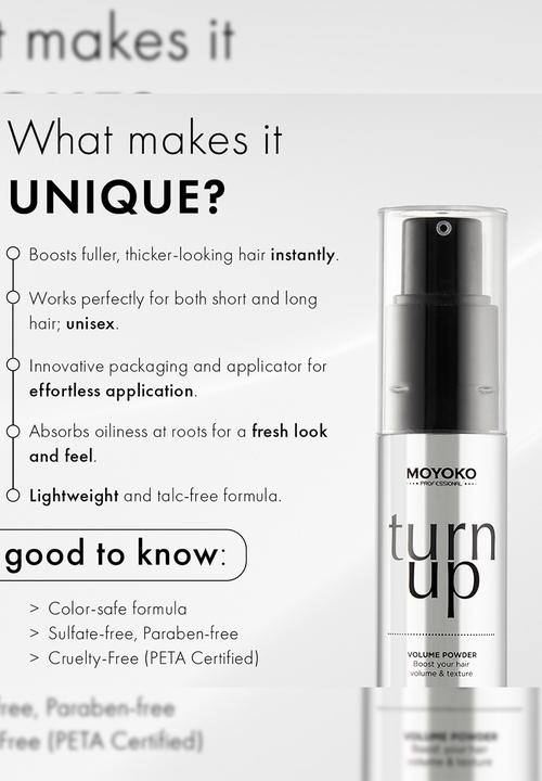Moyoko Professional - Turn Up Volume Powder  - Volume Powder - Instant Root Lift - Easy Application