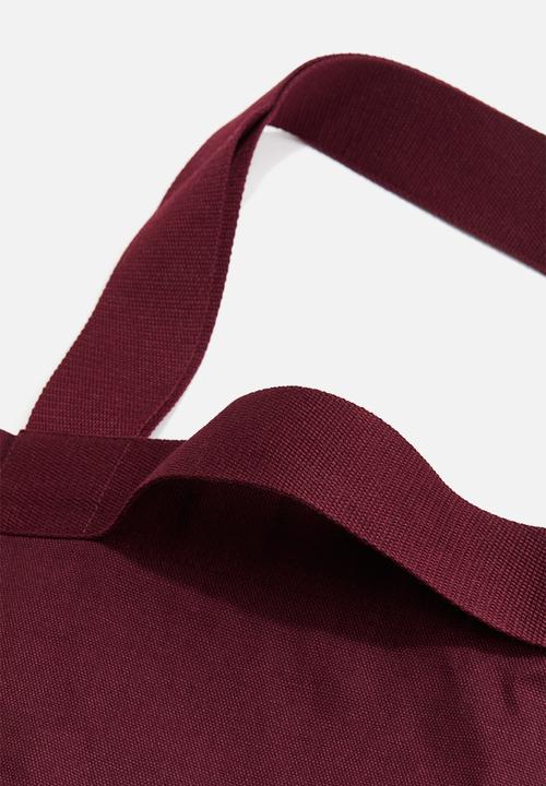 H&M - Canvas shopper - burgundy