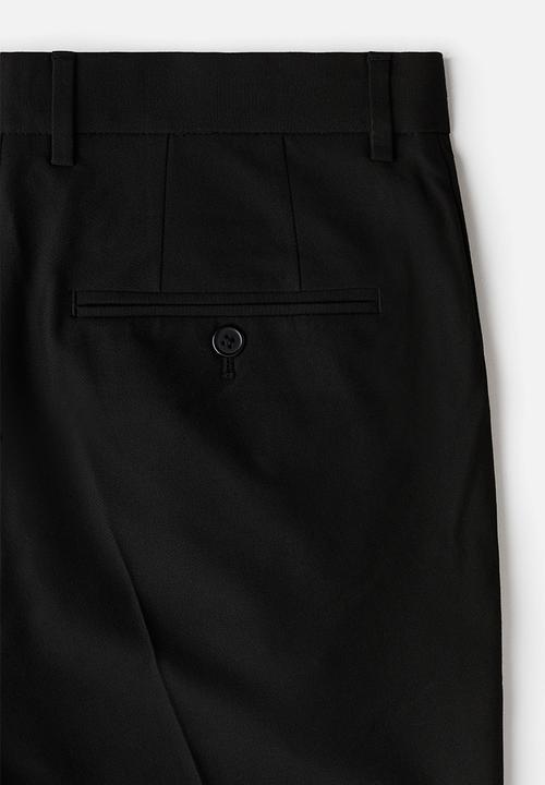 H&M - Slim fit tailored trousers - black