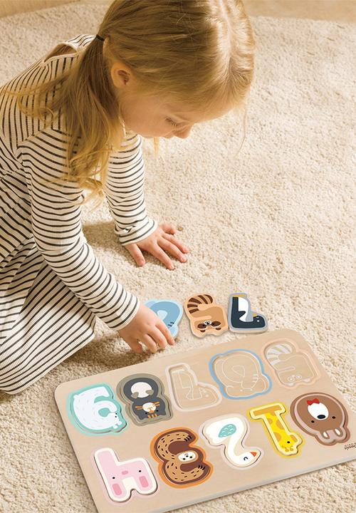 Greenbean Learning - Classic World - Wooden Numbers Puzzle - Animals - 11pcs
