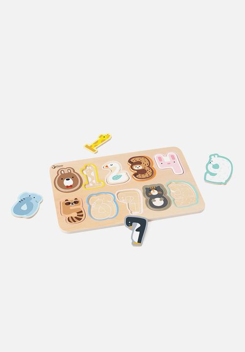 Greenbean Learning - Classic World - Wooden Numbers Puzzle - Animals - 11pcs