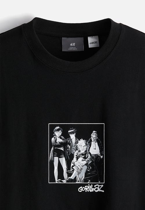 H&M - Relaxed fit t-shirt - black gorillaz 