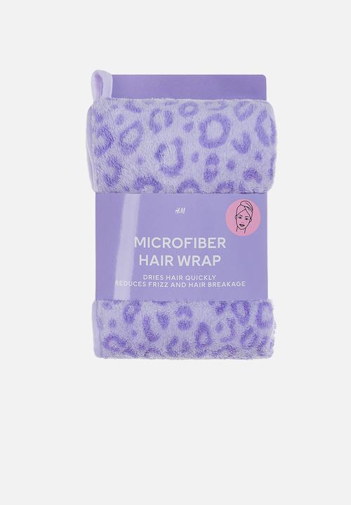 H&M - Microfibre hair wrap - purple leopard print