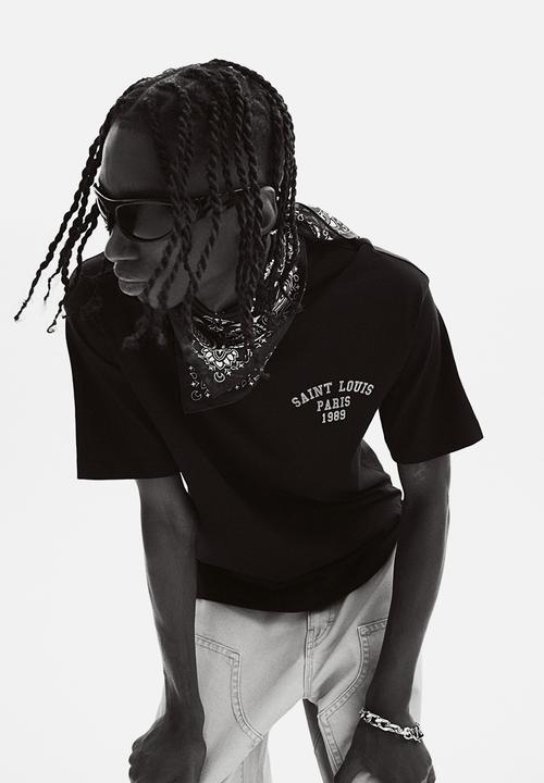 Loose fit printed t-shirt - black/saint louis - 1034065134