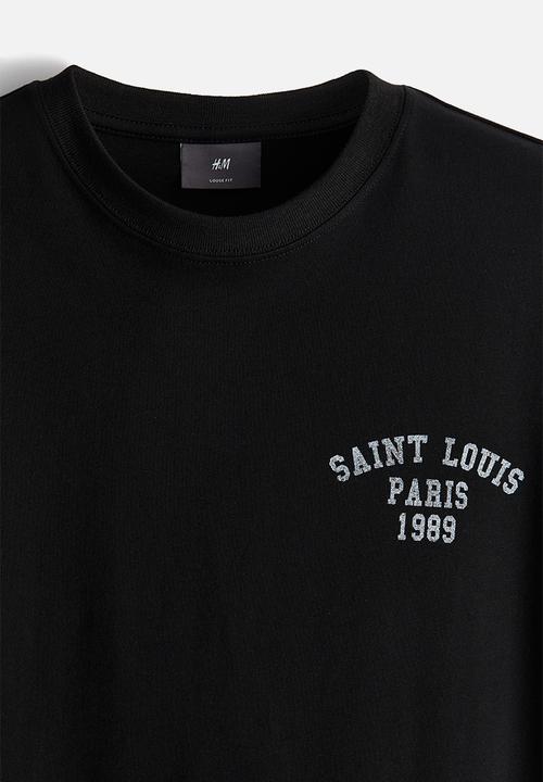 Loose fit printed t-shirt - black/saint louis - 1034065134