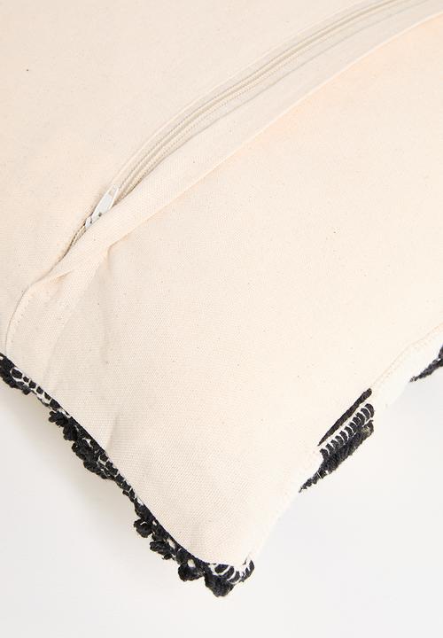 Sixth Floor - Nori woven cushion cover - Black & White