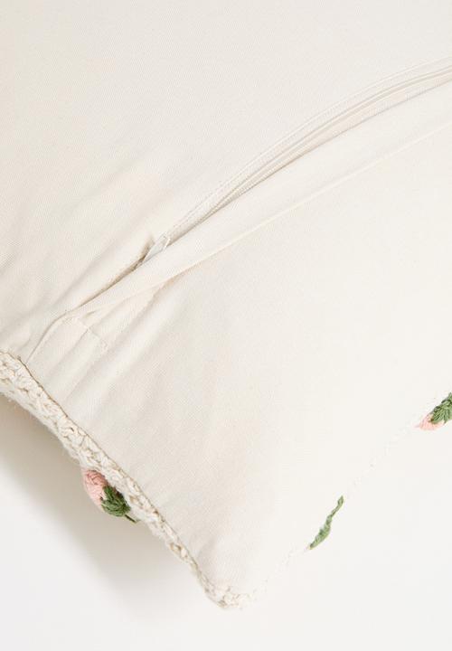 Sixth Floor - Strawberry crochet cushion cover - neutral