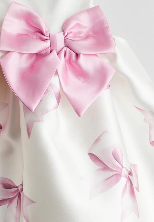 H&M - Flared-skirt dress - white bows