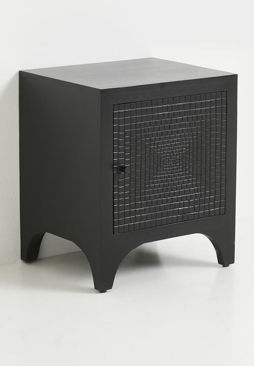 SF Collection - Yuvia wooden bedside table-black
