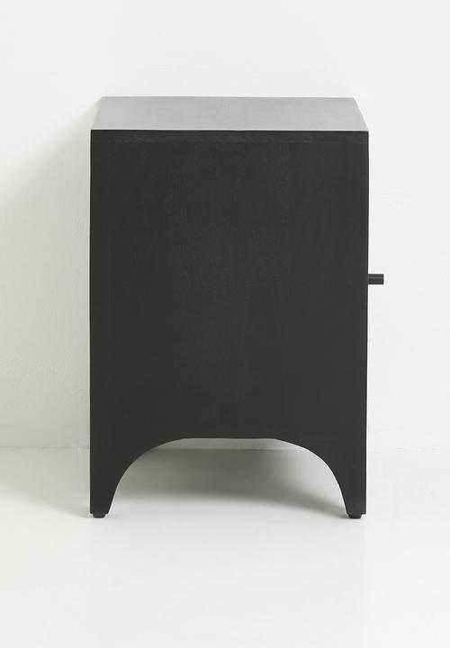SF Collection - Yuvia wooden bedside table-black