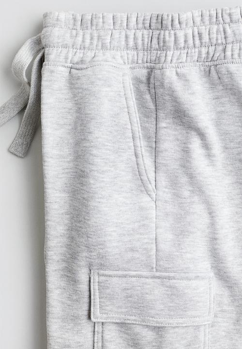 H&M - Cargo joggers - light grey marl
