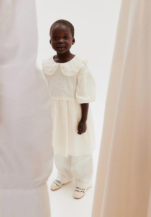 H&M - Crochet-look ballet pumps - white