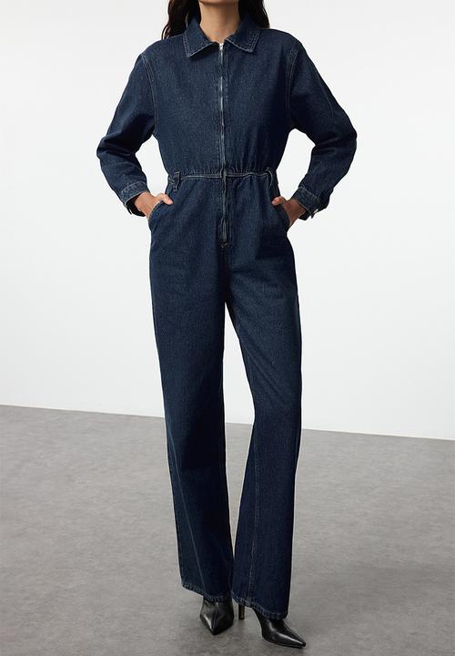 Trendyol - Dark Blue Denim Overalls