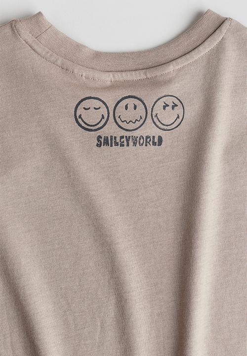 H&M - Printed T-shirt - beige smileyworld®