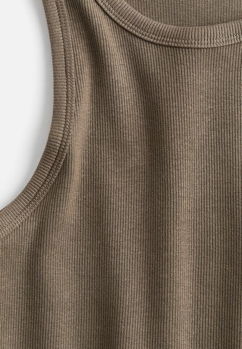 H&M - Cropped vest top - brown