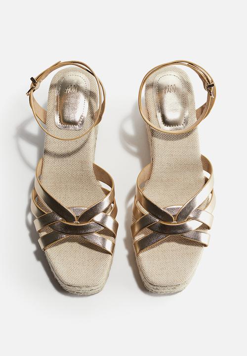 H&M - Wedge-heeled espadrilles - bronze-coloured