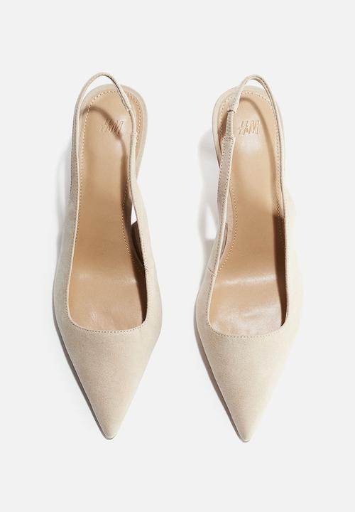 H&M - Pointed slingback court shoes - light beige