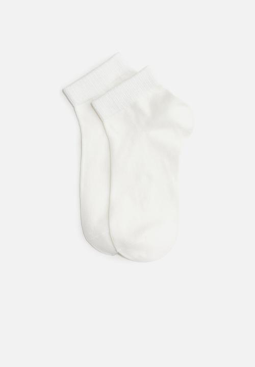 H&M - 5-Pack ankle socks - white
