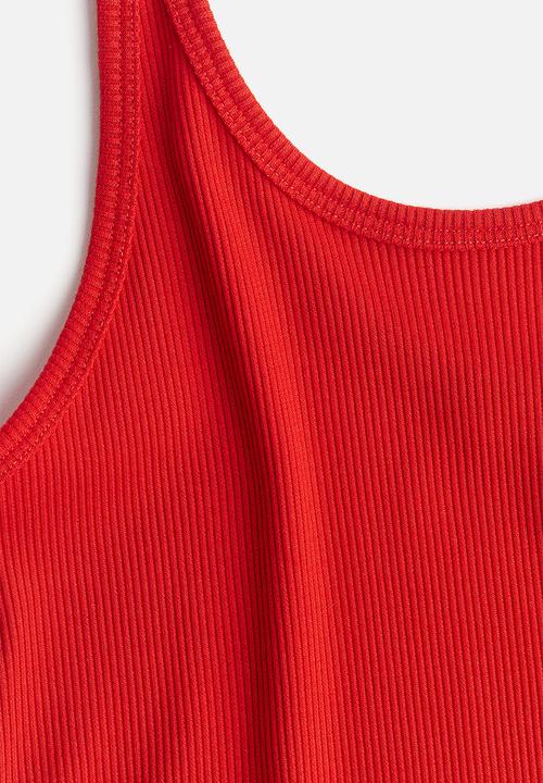 H&M - Ribbed vest top - red