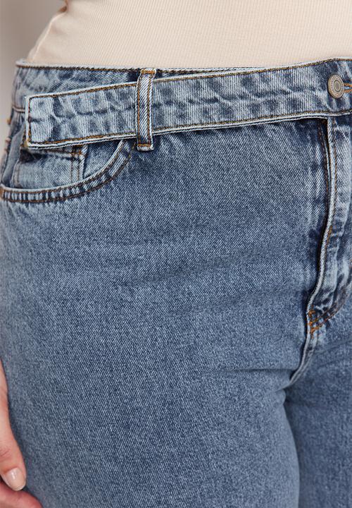 Trendyol - Plus Blue Wide Cut Jeans