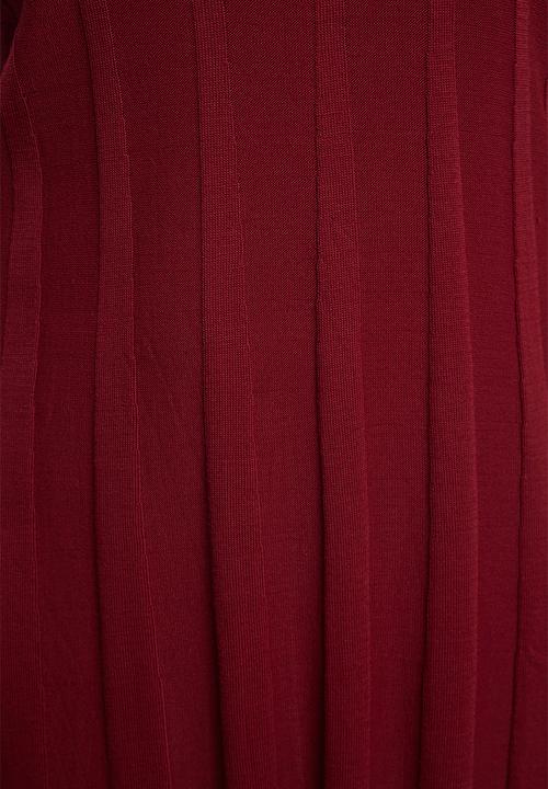 Trendyol - Plum ribbed crew neck plus size & maternity knit dress