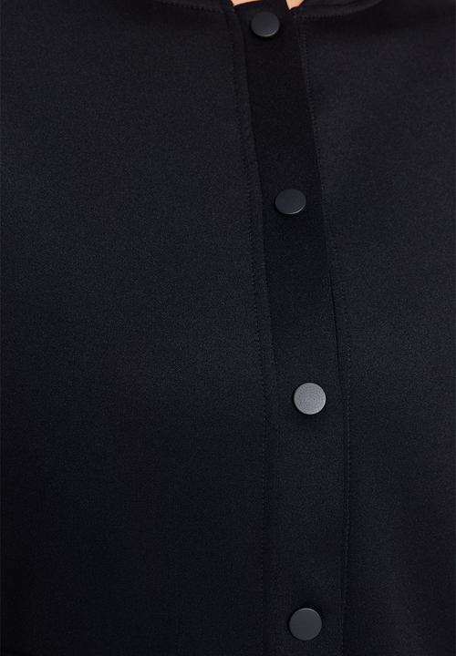 Trendyol - Pocket Detailed Snap Button Scuba Knitted Jacket - Navy Blue