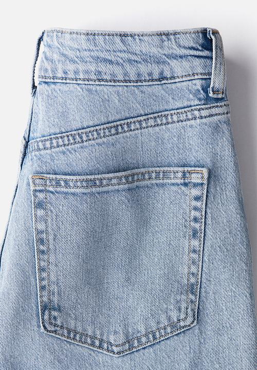 H&M - Wide high jeans - light denim blue