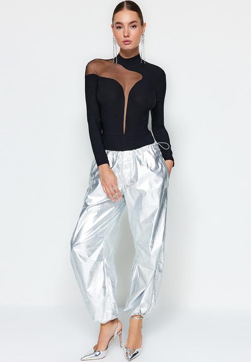 Trendyol - Black transparent tulle bodysuit