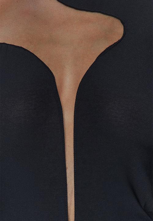 Trendyol - Black transparent tulle bodysuit