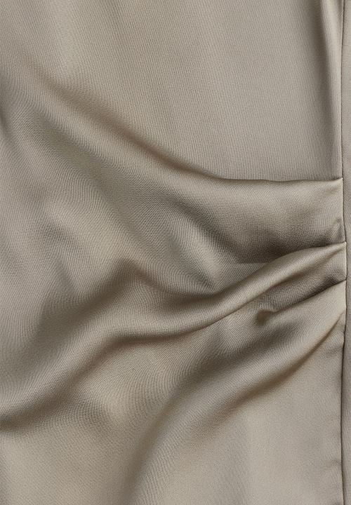 H&M - Draped satin top - greige