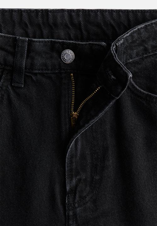 H&M - Wide ultra high jeans - black