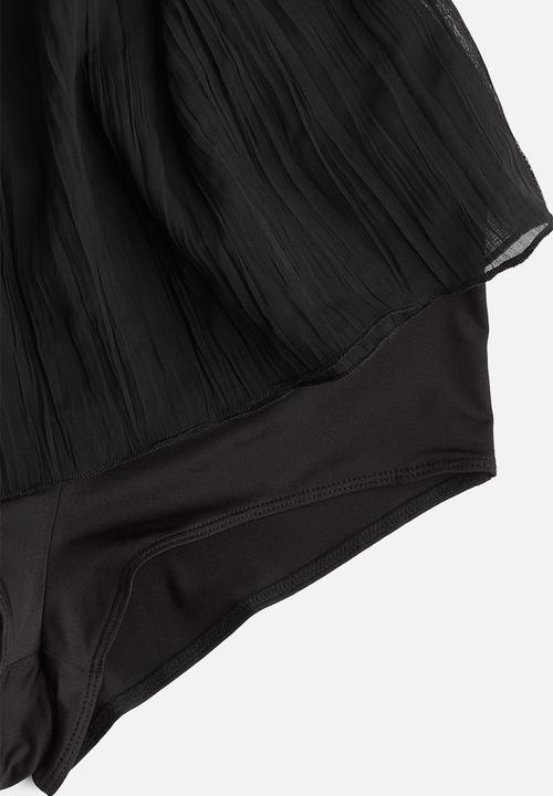 H&M - Sheer crinkled skirt - black