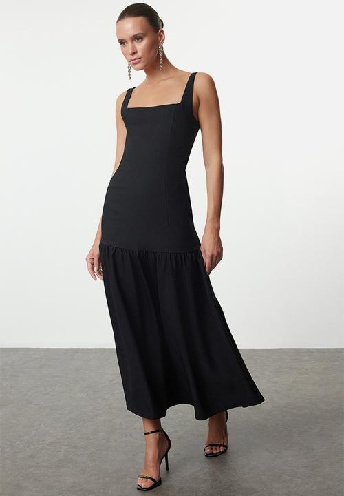 Trendyol -  Black Bodycon Knitted Elegant Evening Dress