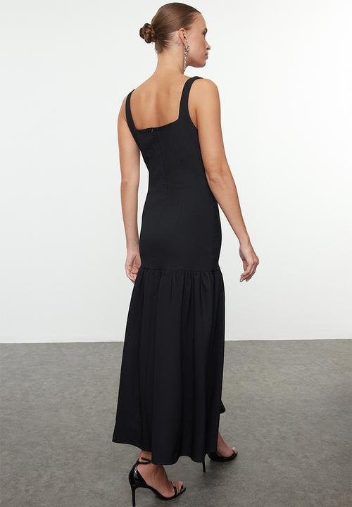 Trendyol -  Black Bodycon Knitted Elegant Evening Dress